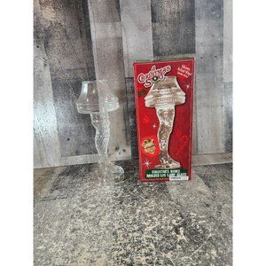 A Christmas Story Molded Leg Lamp Beverage Glass Fragile 18 oz NEW (open box)
